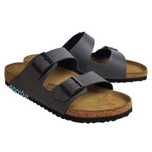New Birkenstock men Bs slide sandals anthracite regular fit double strap outdoor